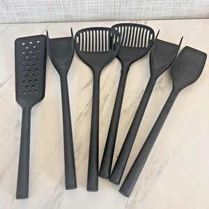 Curtis Stone Nylon Kitchen Utensils Heat Resistant HSN Black 14" Lot of 6 BxNN